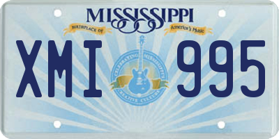 MS license plate XMI995