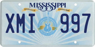 MS license plate XMI997