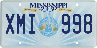 MS license plate XMI998