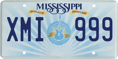 MS license plate XMI999