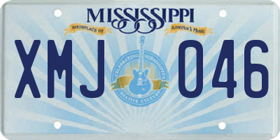 MS license plate XMJ046