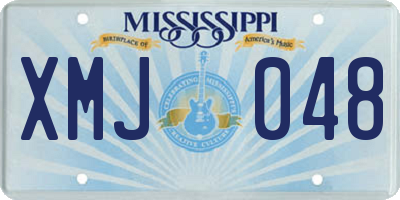 MS license plate XMJ048