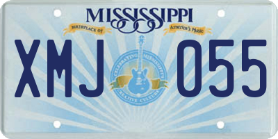 MS license plate XMJ055