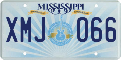 MS license plate XMJ066