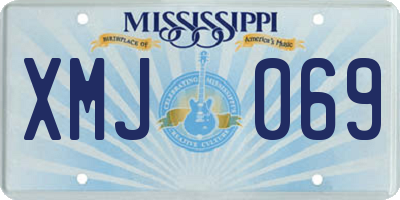 MS license plate XMJ069
