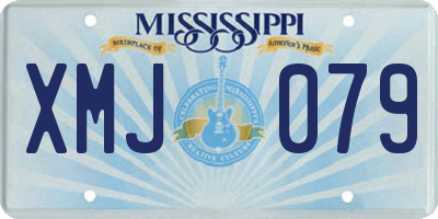 MS license plate XMJ079