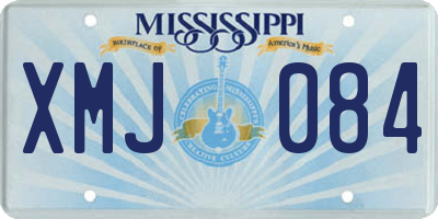 MS license plate XMJ084