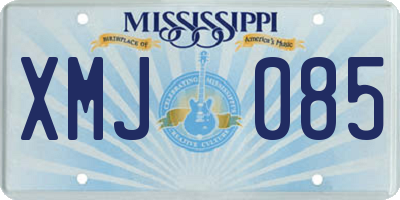 MS license plate XMJ085