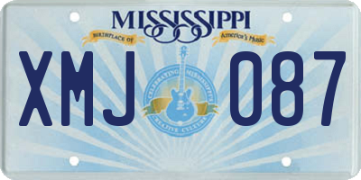 MS license plate XMJ087