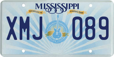 MS license plate XMJ089