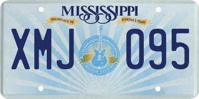 MS license plate XMJ095