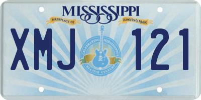 MS license plate XMJ121