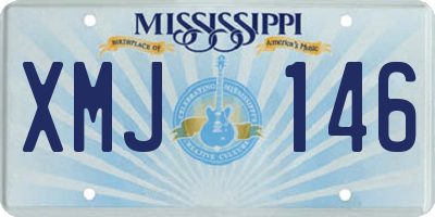 MS license plate XMJ146