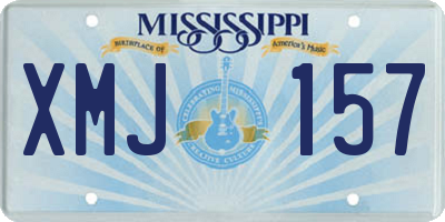 MS license plate XMJ157