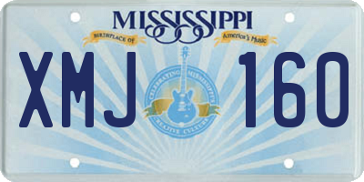 MS license plate XMJ160