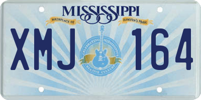 MS license plate XMJ164