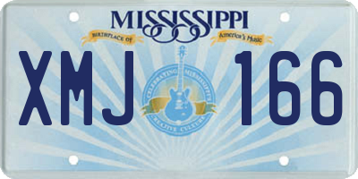 MS license plate XMJ166