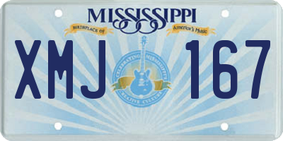 MS license plate XMJ167