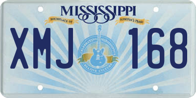 MS license plate XMJ168
