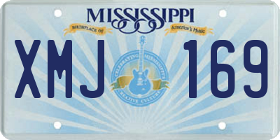 MS license plate XMJ169
