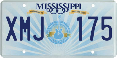 MS license plate XMJ175