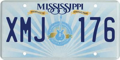 MS license plate XMJ176