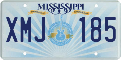 MS license plate XMJ185