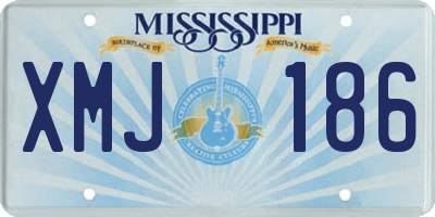 MS license plate XMJ186