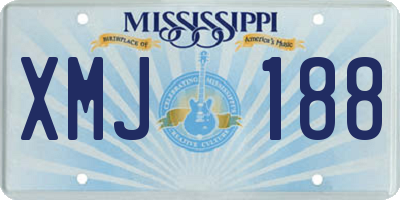 MS license plate XMJ188