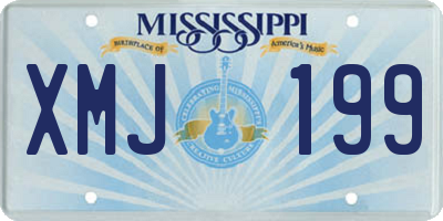MS license plate XMJ199