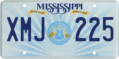 MS license plate XMJ225