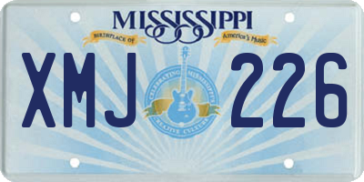 MS license plate XMJ226
