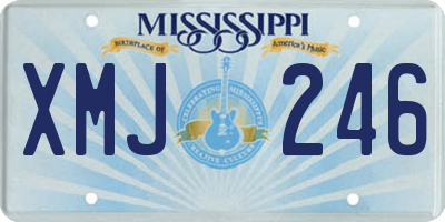 MS license plate XMJ246