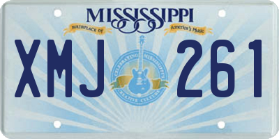 MS license plate XMJ261