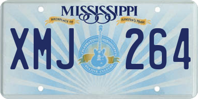 MS license plate XMJ264