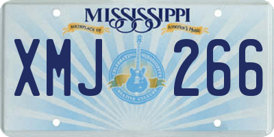 MS license plate XMJ266