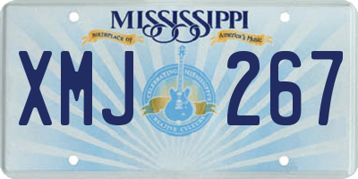 MS license plate XMJ267