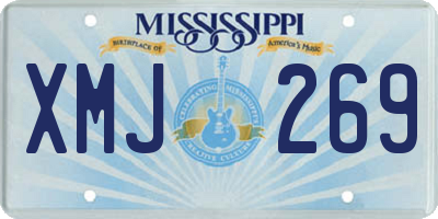 MS license plate XMJ269