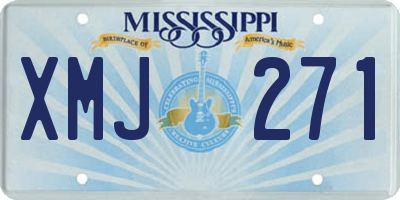 MS license plate XMJ271