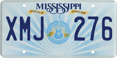 MS license plate XMJ276