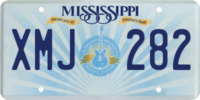 MS license plate XMJ282
