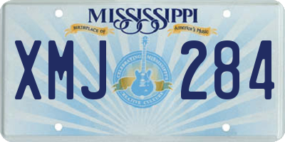 MS license plate XMJ284