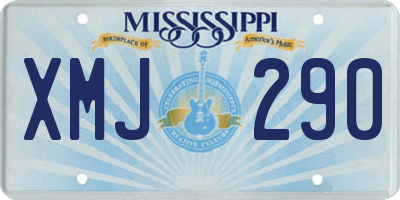 MS license plate XMJ290