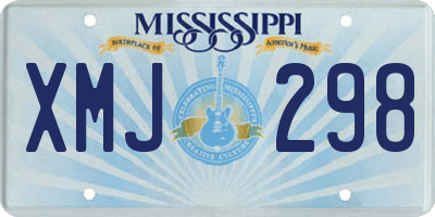 MS license plate XMJ298