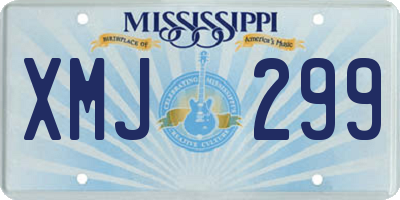 MS license plate XMJ299