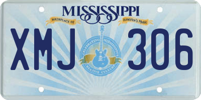 MS license plate XMJ306