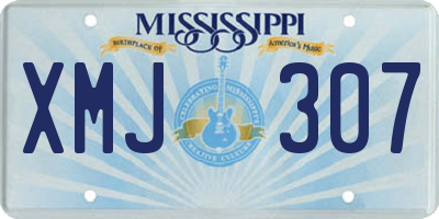 MS license plate XMJ307