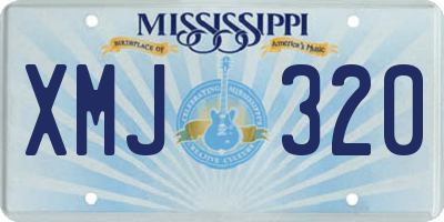 MS license plate XMJ320