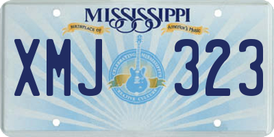 MS license plate XMJ323