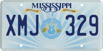 MS license plate XMJ329